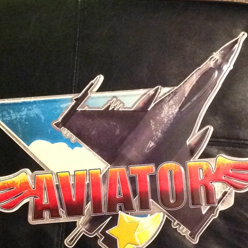 Aviator Plane Embossed Tin Metal Sign 18 in. x 13"